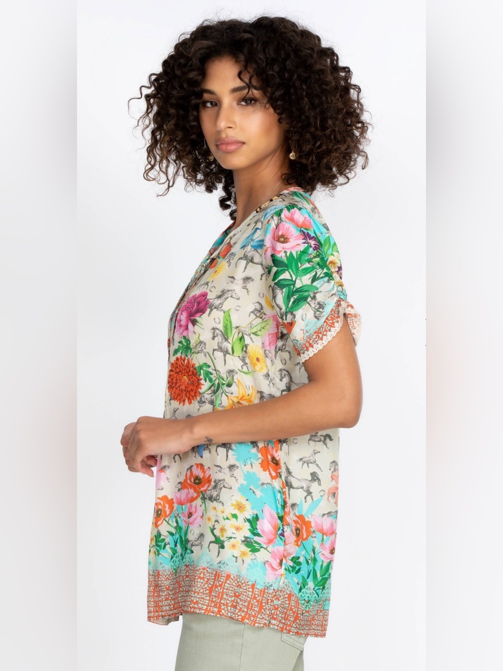 JOHNNY WAS LACE GARDEN MAI TUNIC - Picture 3 of 7